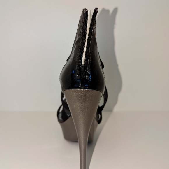 FOH Black & Silver platform stiletto heels - Picture 4 of 5